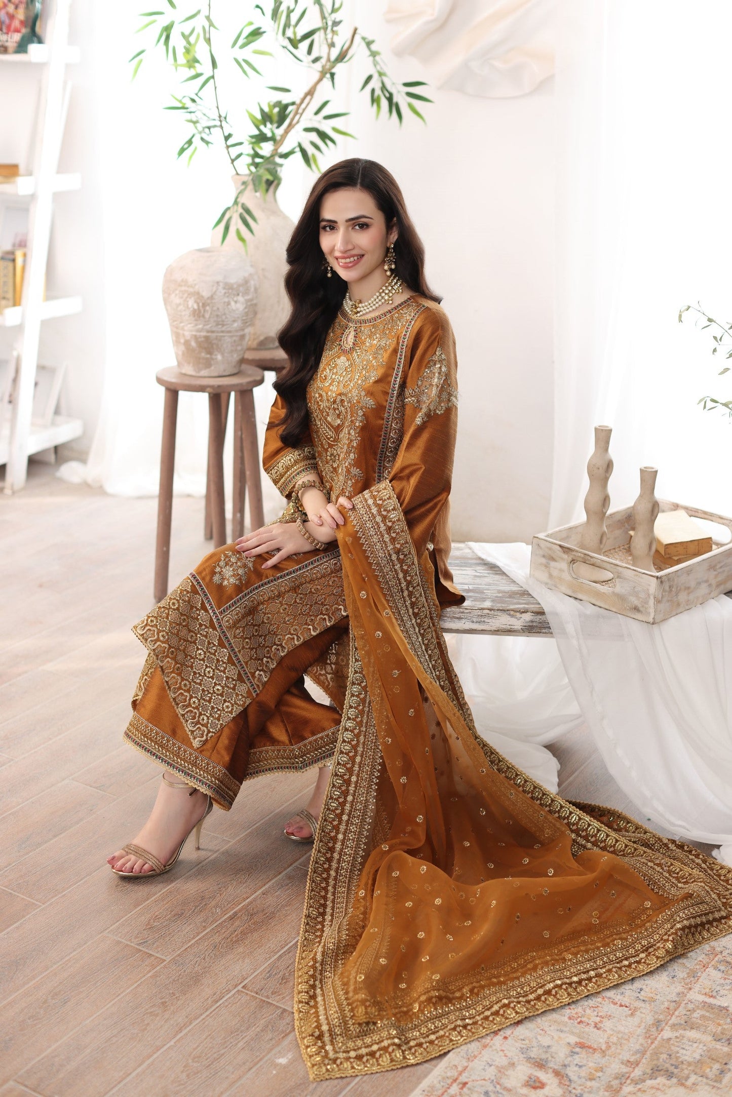 MGS-06 AABROO 3PC Raw Silk STITCHED I UNSTITCHED