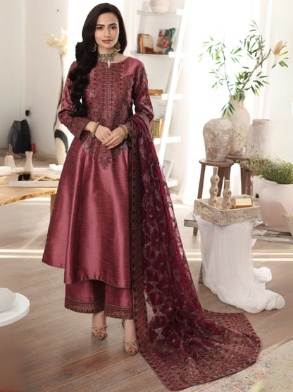 MGS-07 RESHAM 3Pcs Raw Silk STITCHED I UNSTITCHED